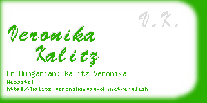 veronika kalitz business card